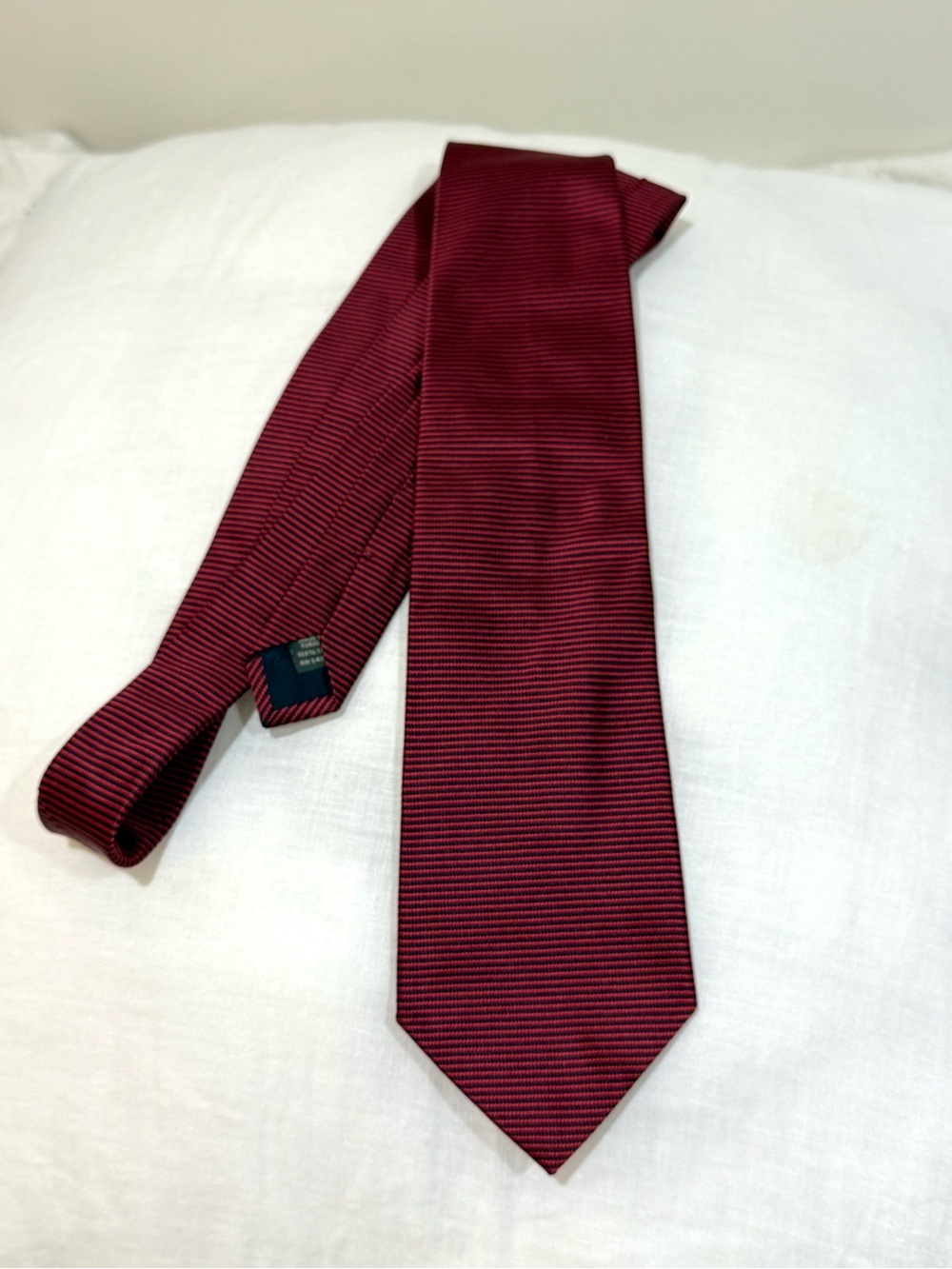 Banana Republic Men's Burgundy & Navy Silk Striped Tie